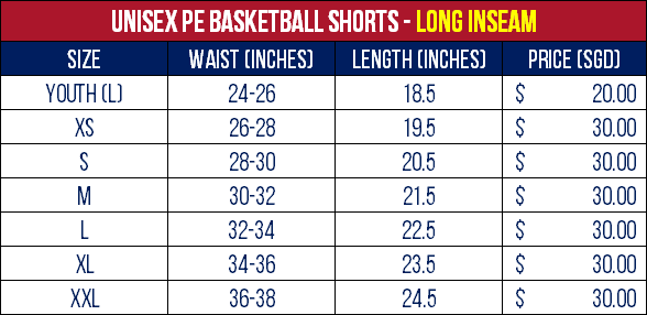 (uniform-unisex) Pe Basketball Shorts - Long Inseam – Singapore 