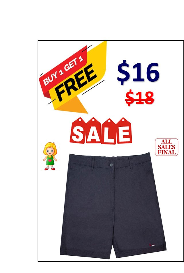 Clearance Sale - Girls Flat Shorts - No Exchanges / No Returns