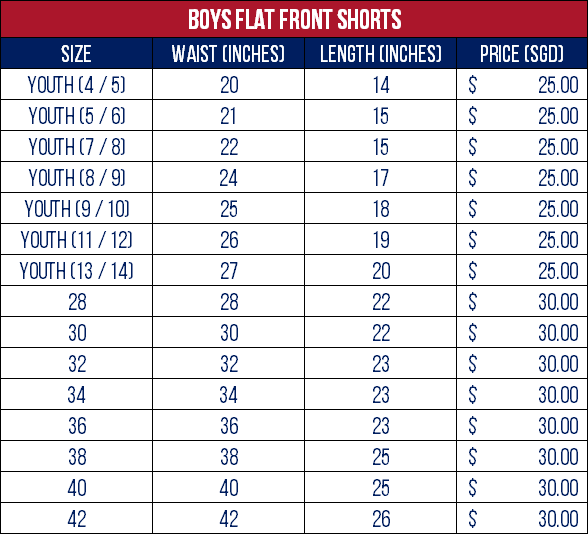 (Uniform-Boys) Flat Front Shorts