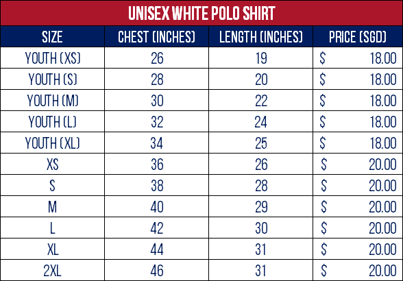 (Uniform-Unisex) WHITE Polo Shirts
